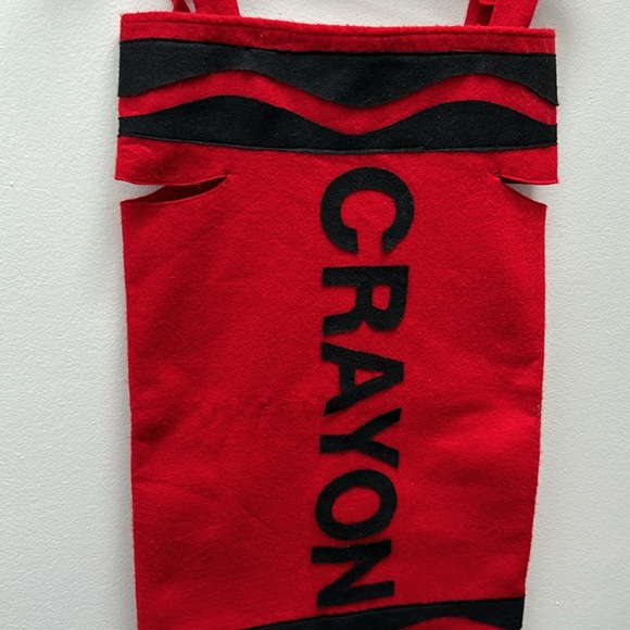 Handmade Red Crayon Felt Dress Costume - Picture 2 of 5